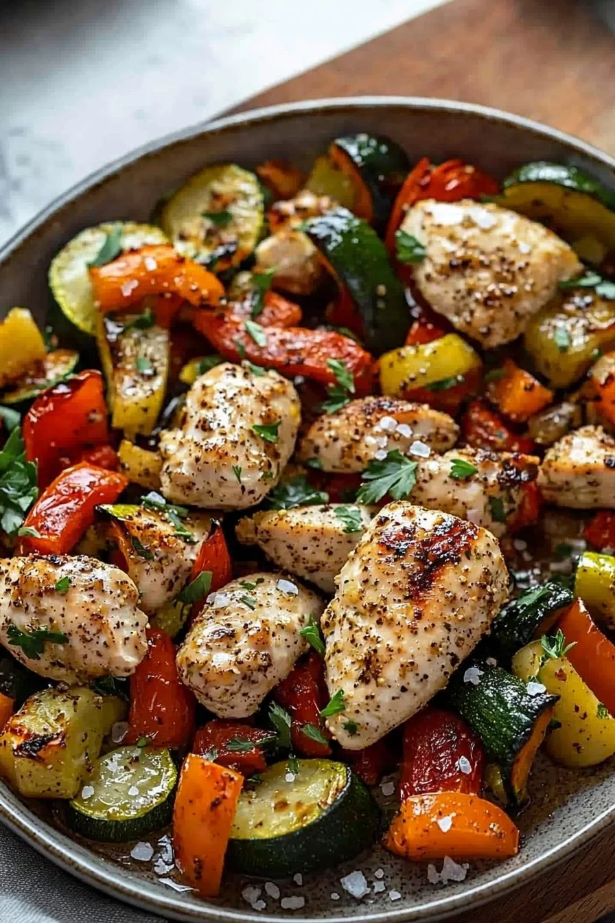 Air Fryer Chicken with Vegetables