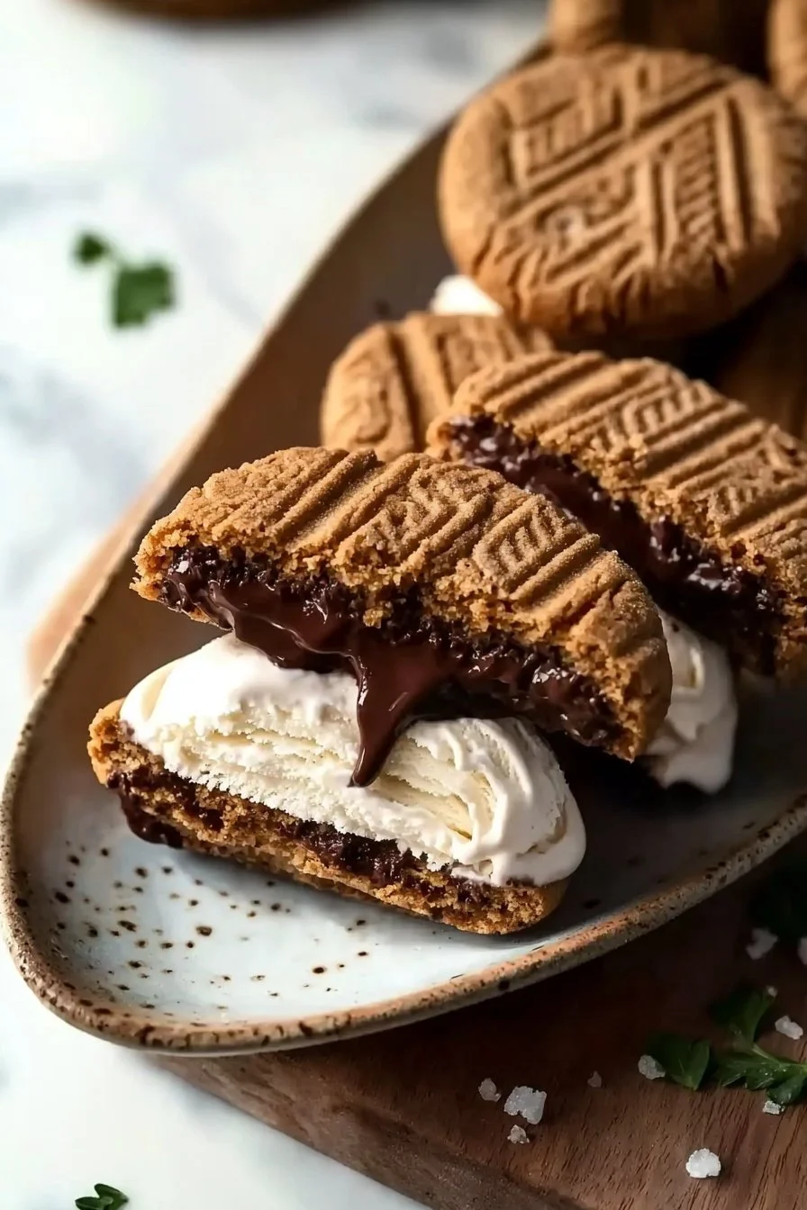 Biscoff Ice Cream Sandwiches