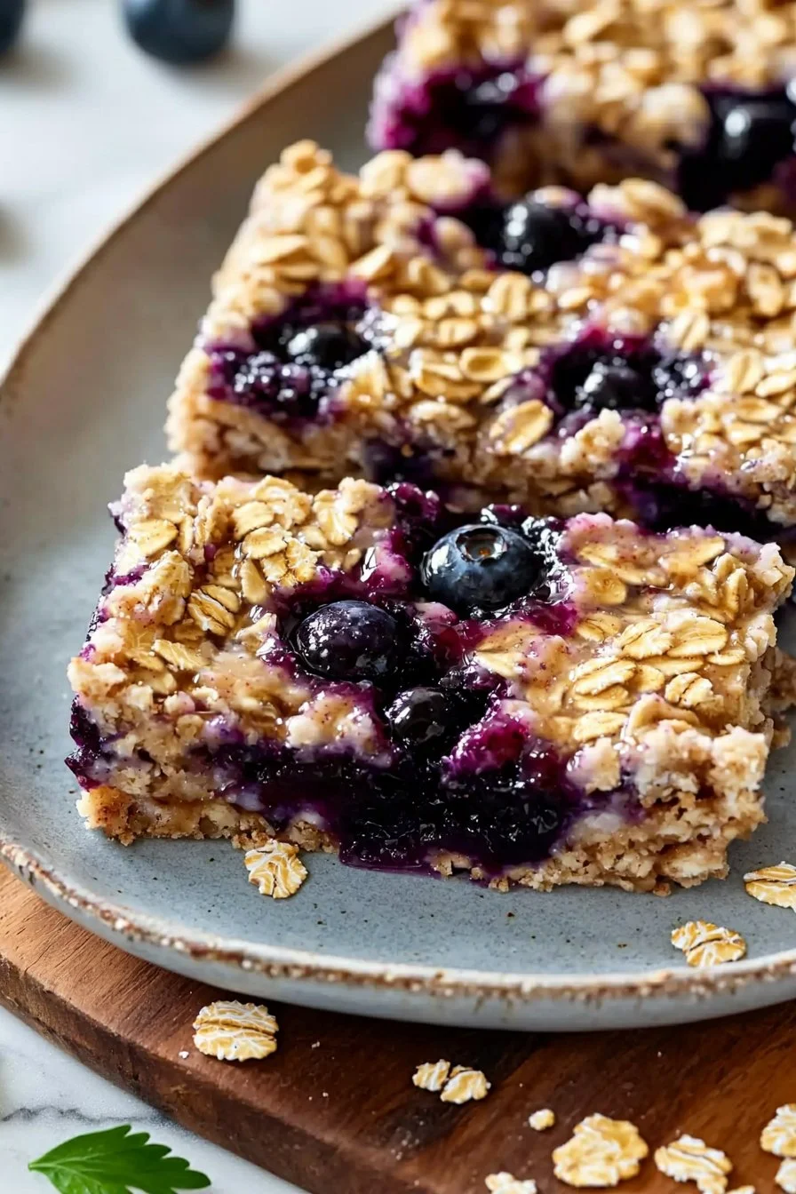 Blueberry Oatmeal Breakfast Bars