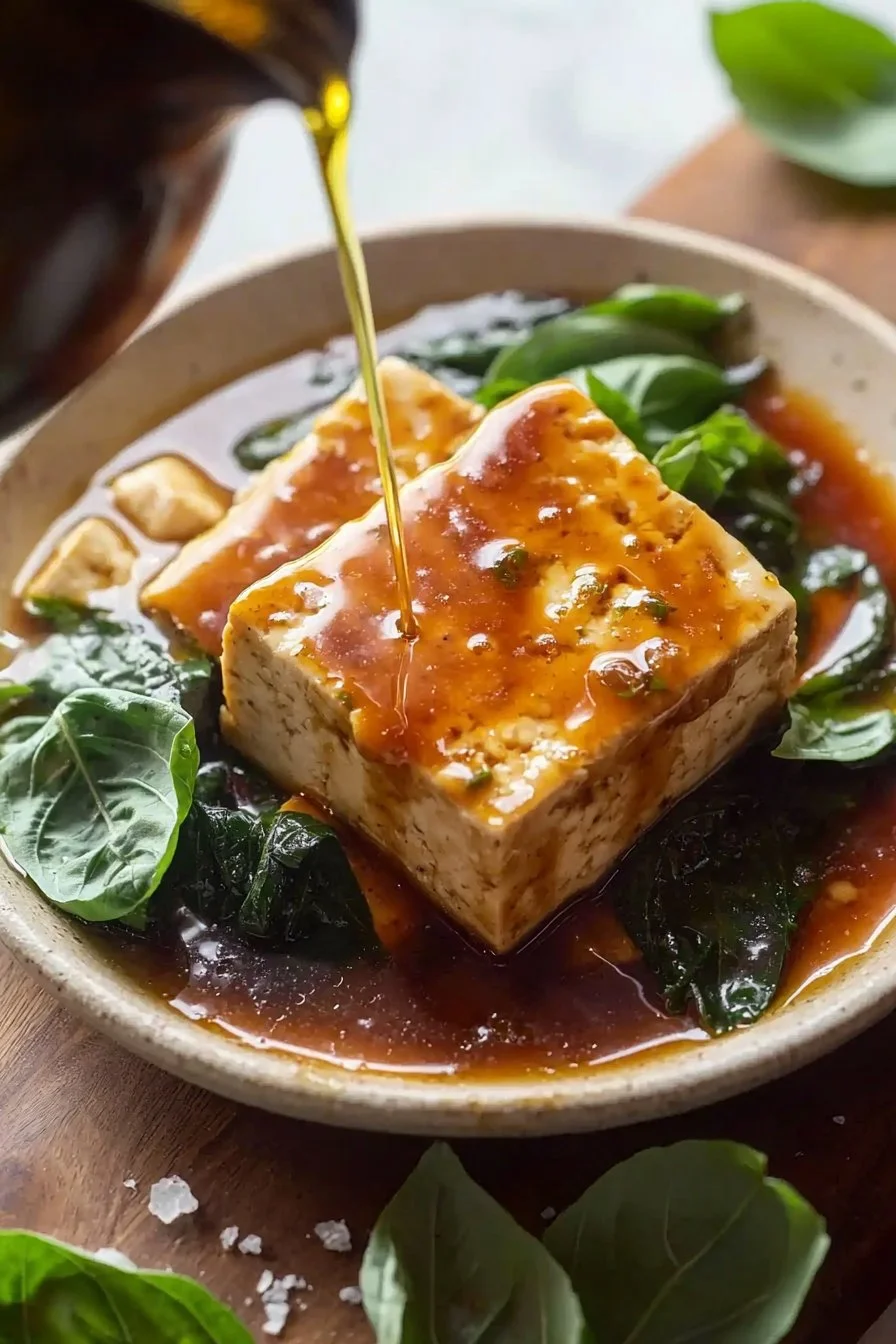 Braised Tofu with Basil