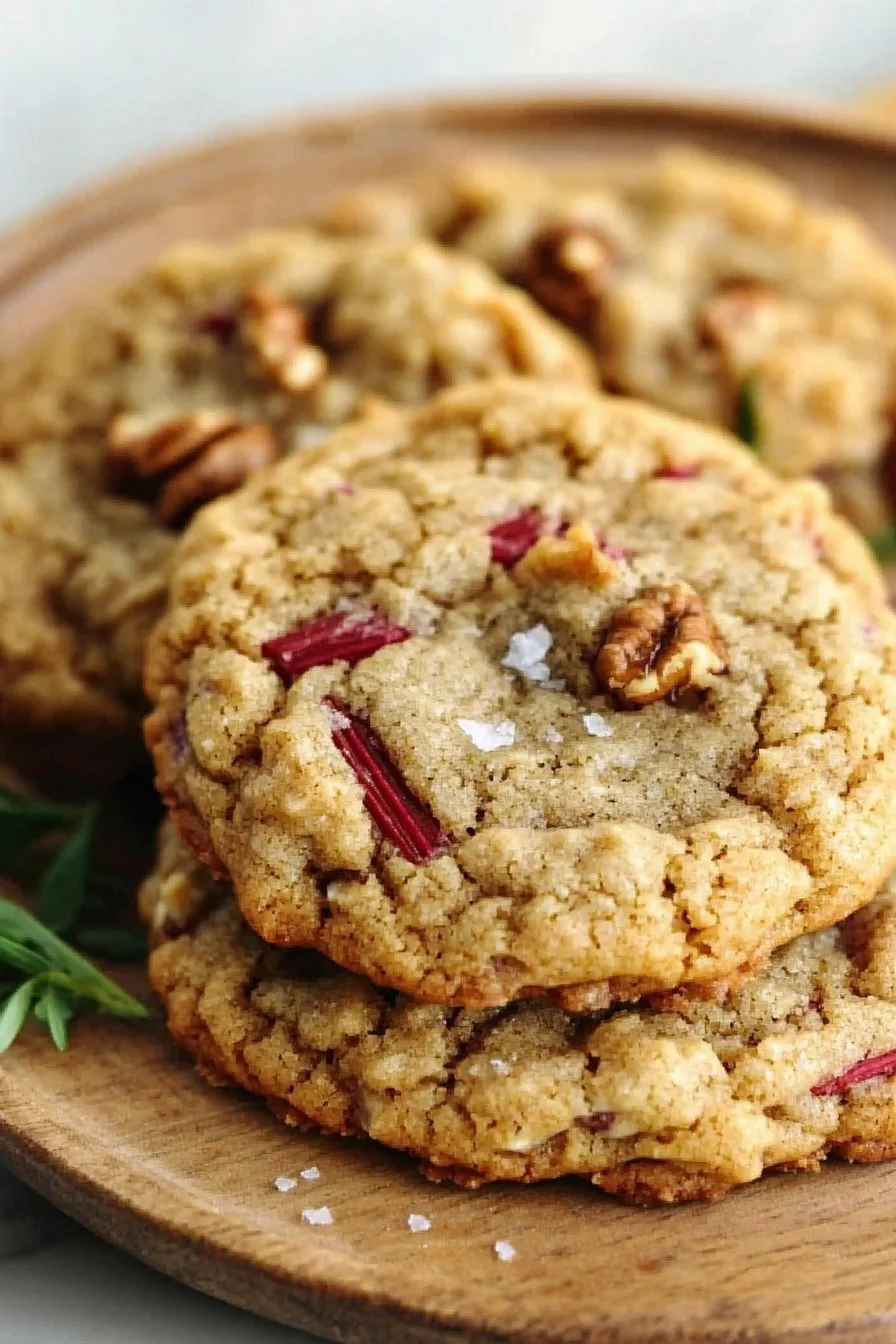 Brown Sugar Rhubarb Cookies
