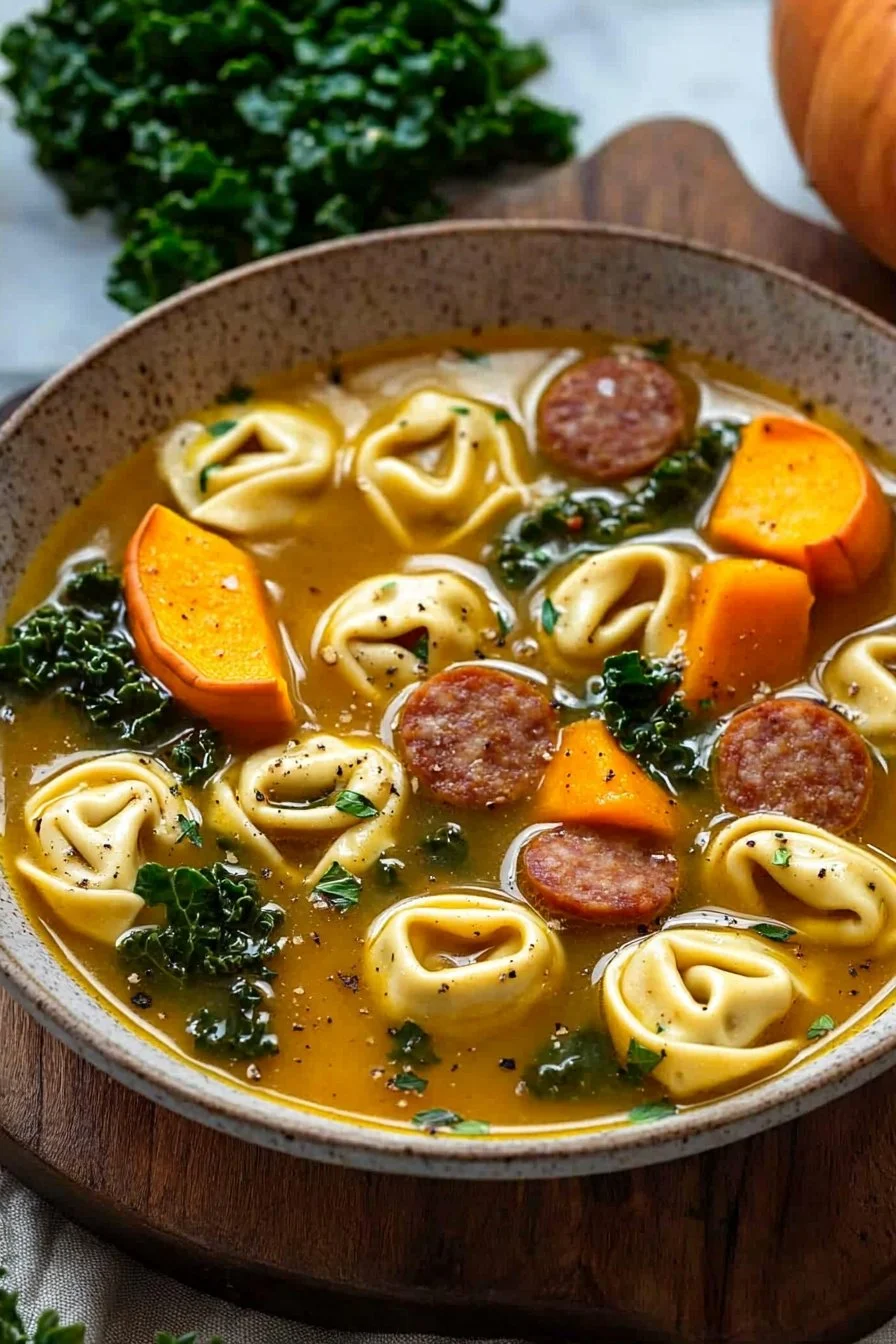 Butternut Sausage Tortellini Soup
