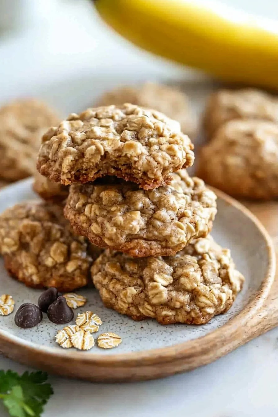 Chewy Banana Oatmeal Cookies