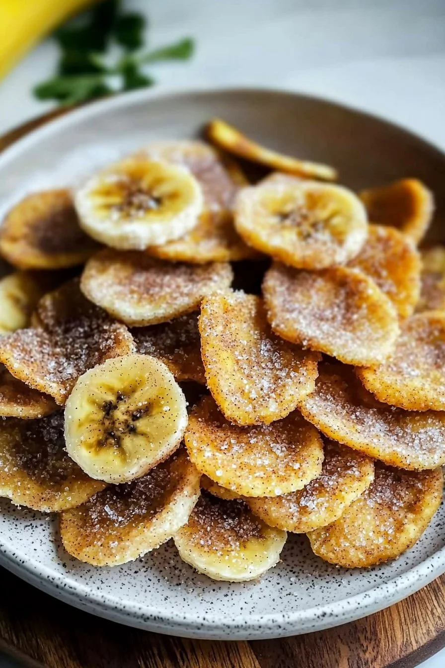 Cinnamon Sugar Air Fryer Banana Chips