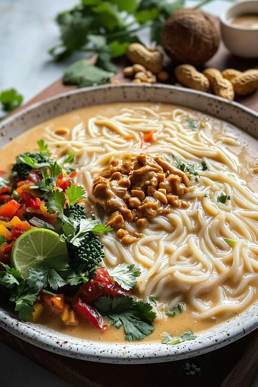 Cozy Peanut Satay Noodle Soup