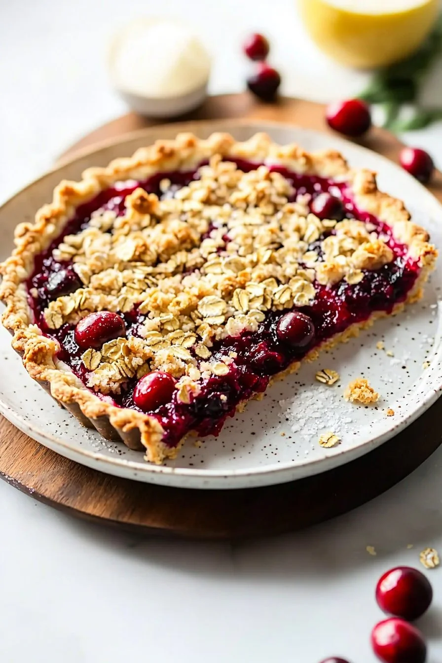 Cranberry Crumble Tart