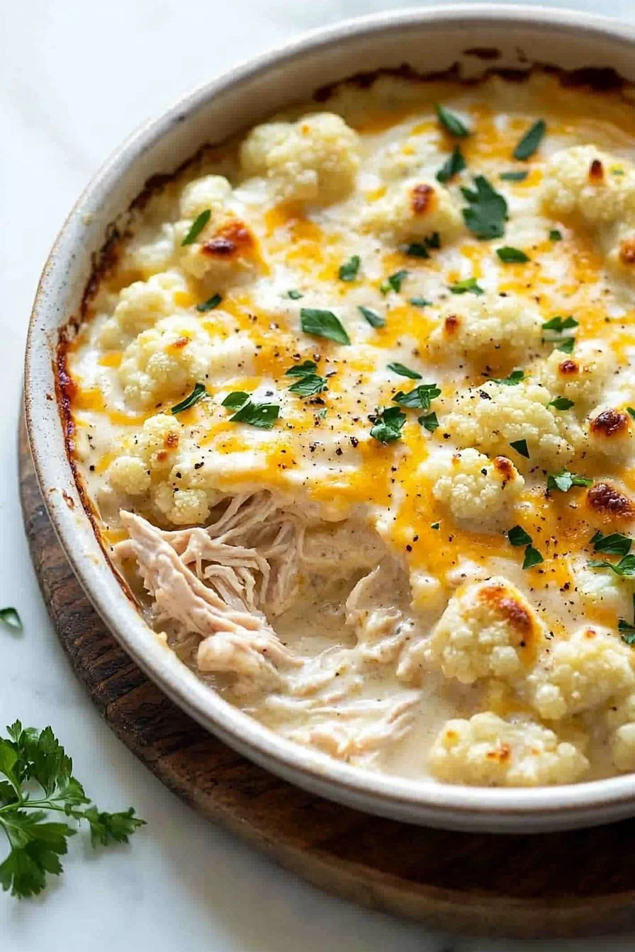 Creamy Chicken and Cauliflower Casserole