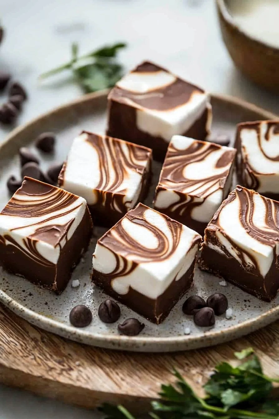 Easy Marshmallow Swirl Fudge