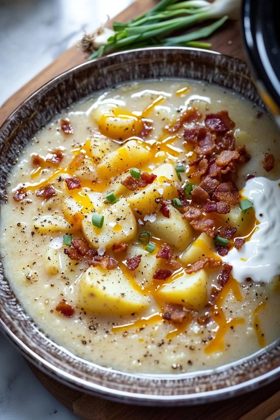 Easy Slow Cooker Potato Soup