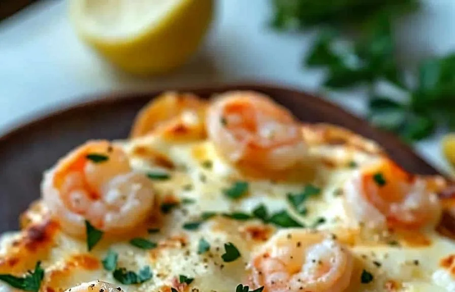 Garlic Butter Shrimp Scampi Lasagna