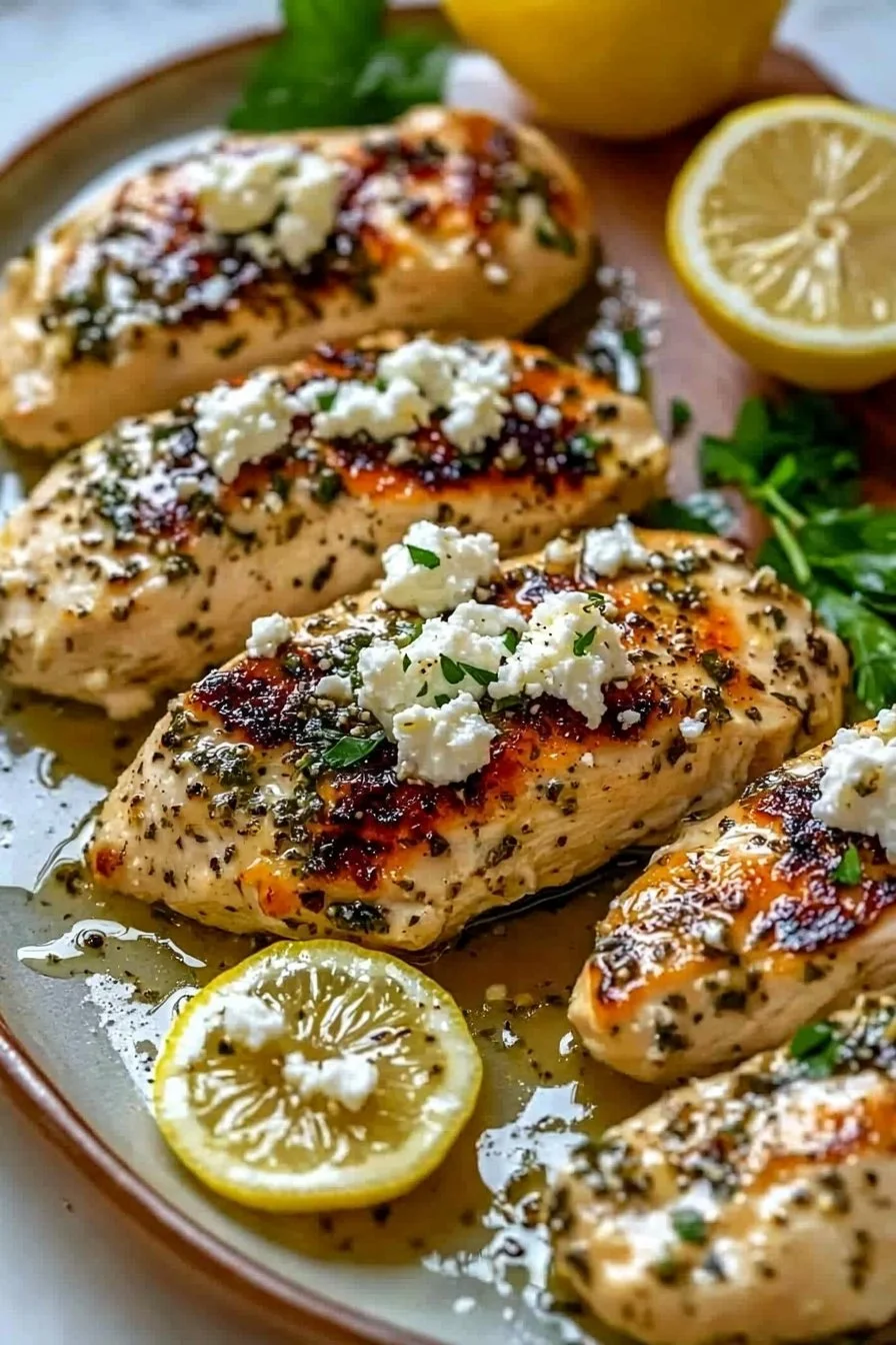 Greek Chicken with Lemon and Feta