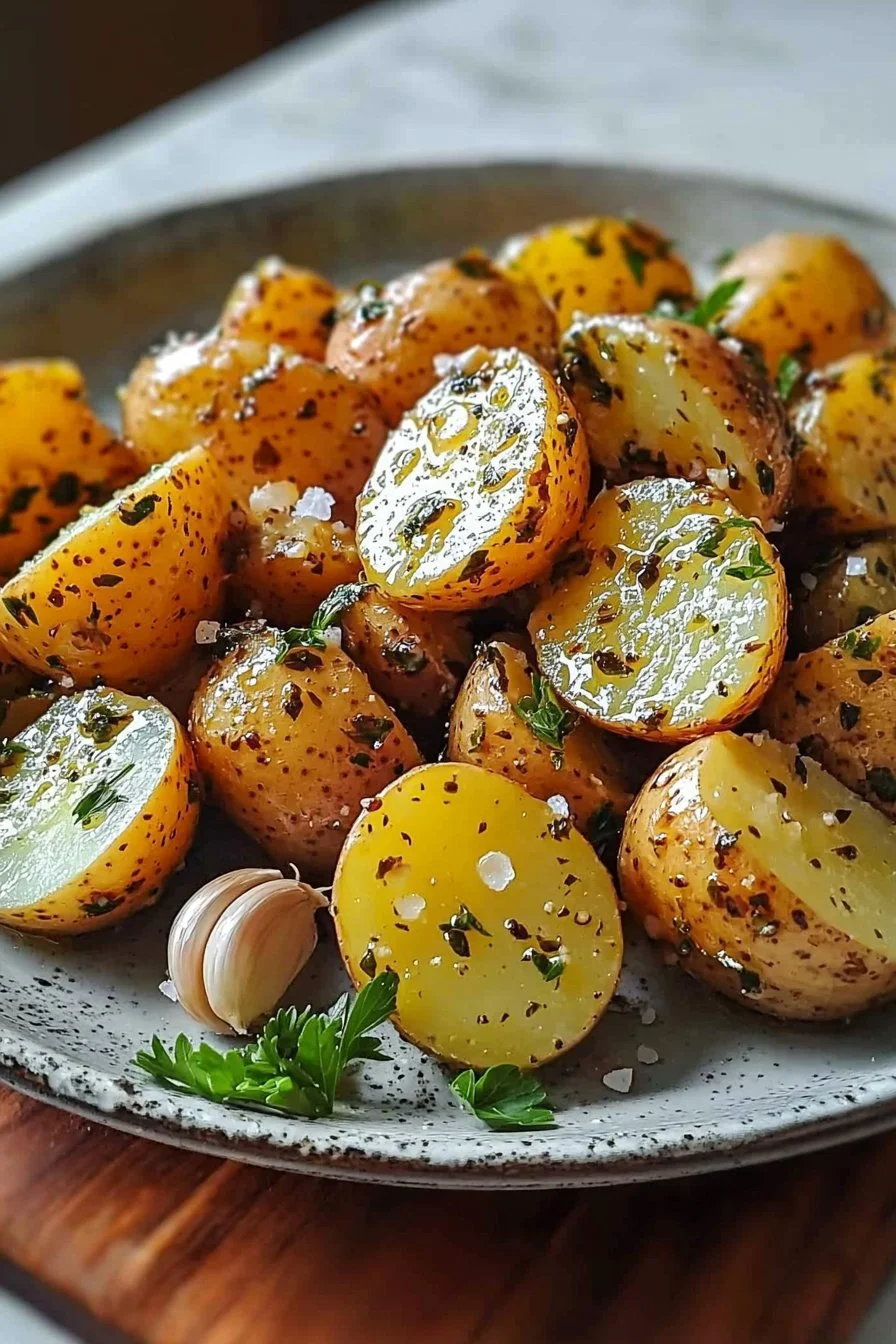 Greek-Style Lemon Potatoes with Garlic & Oregano