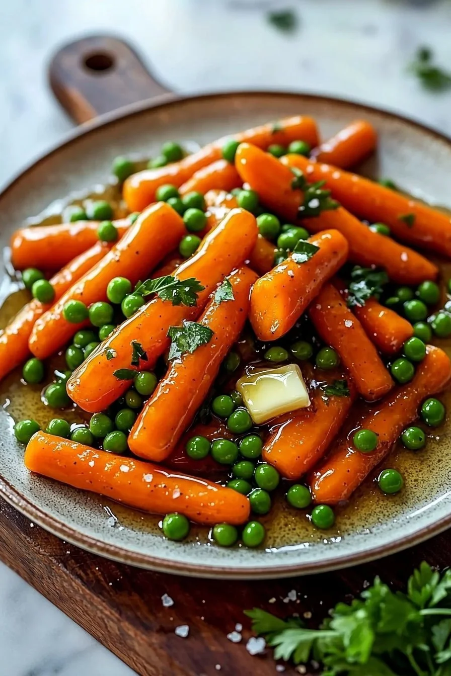 Honey Glazed Carrots & Peas