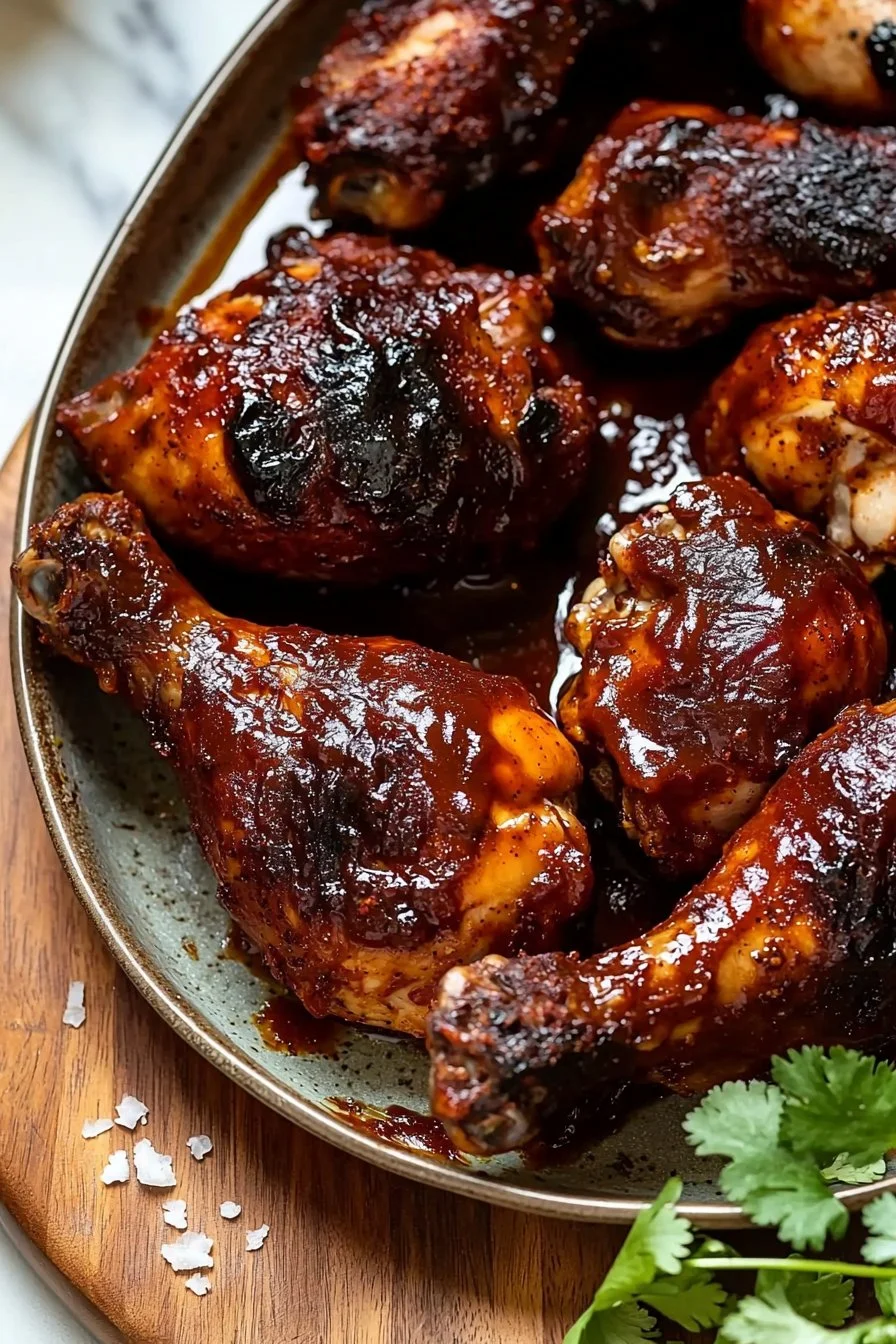 Jamaican Baked BBQ Jerk Chicken Legs