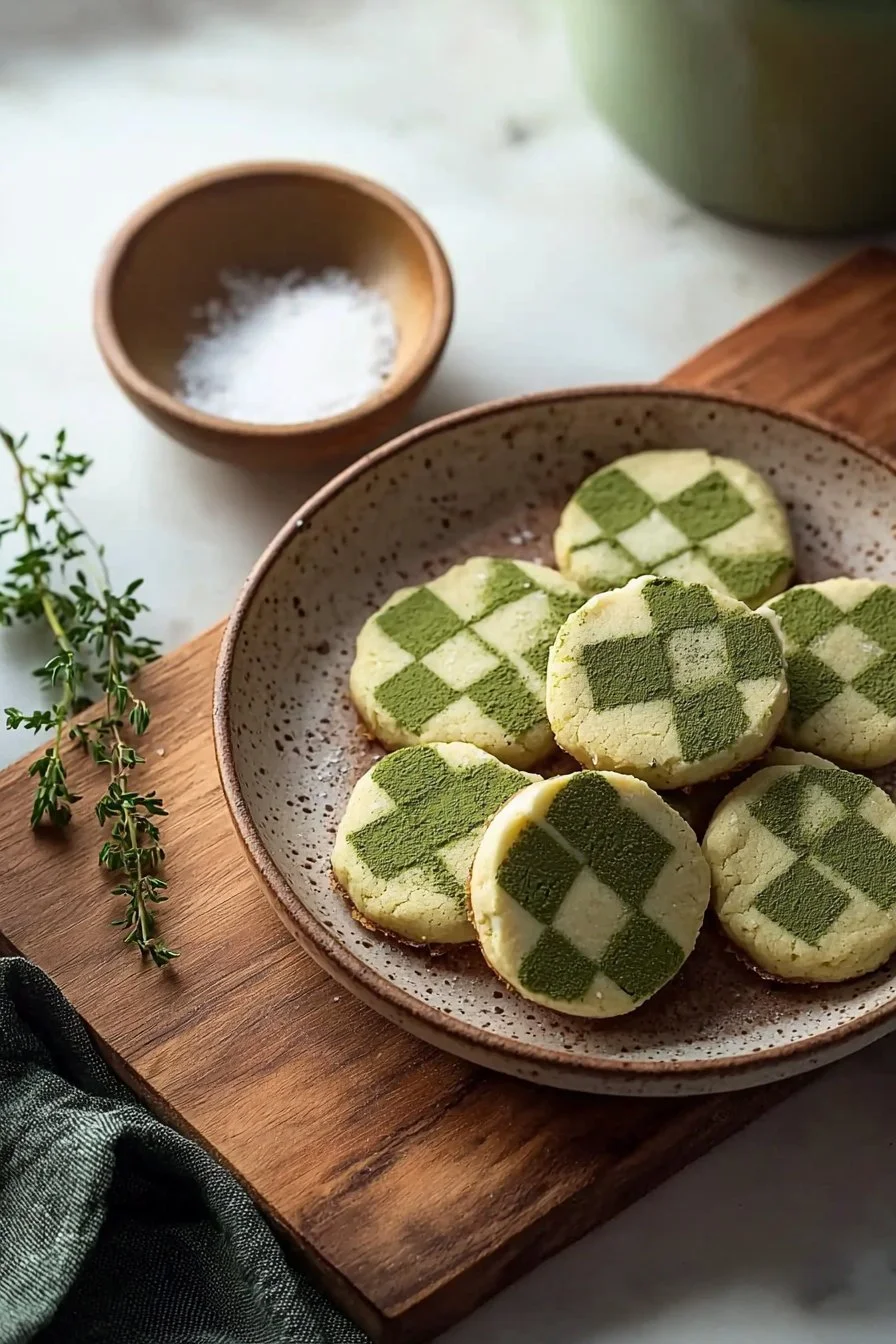 Matcha Checkerboard Cookies