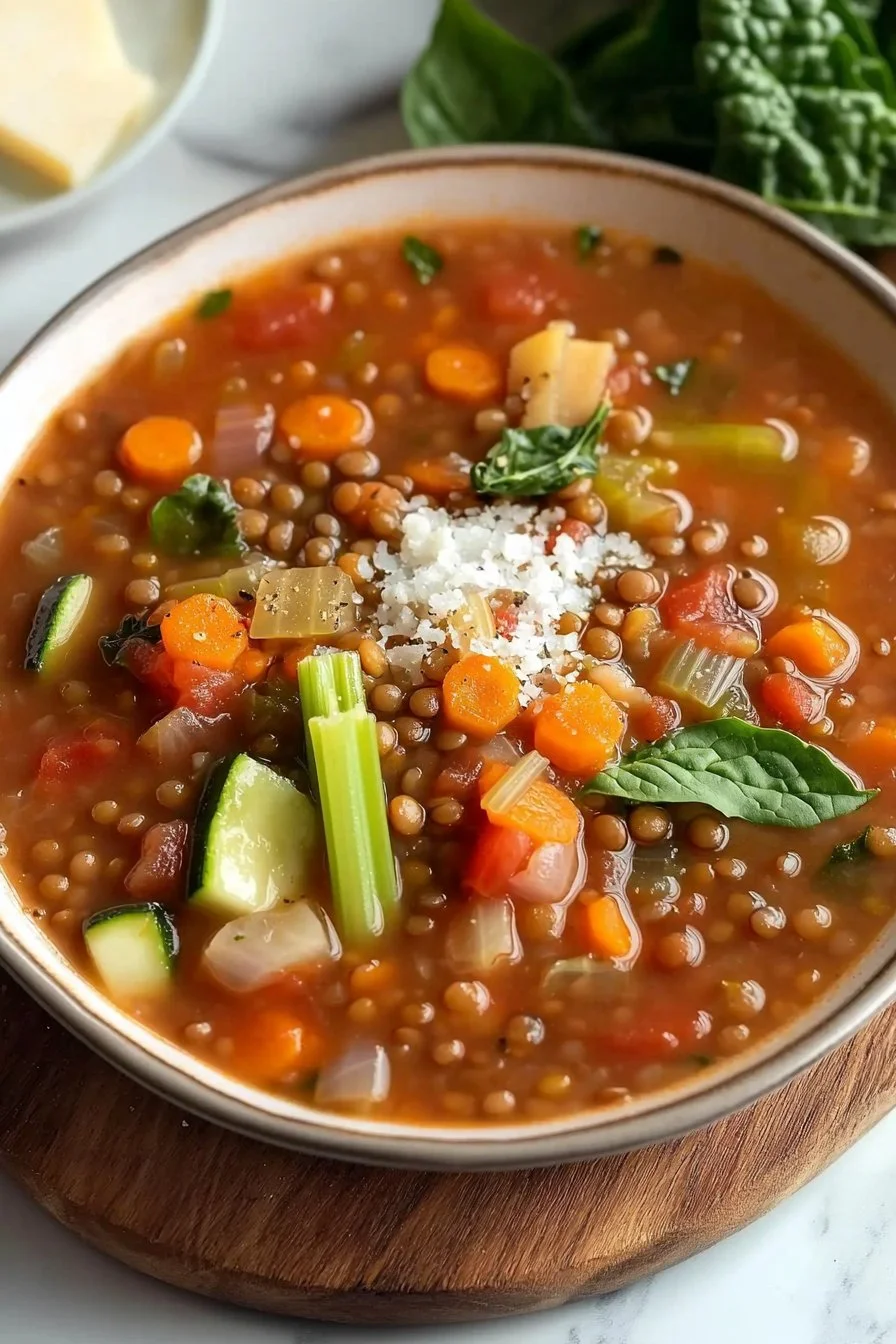 Minestrone Soup with Lentils