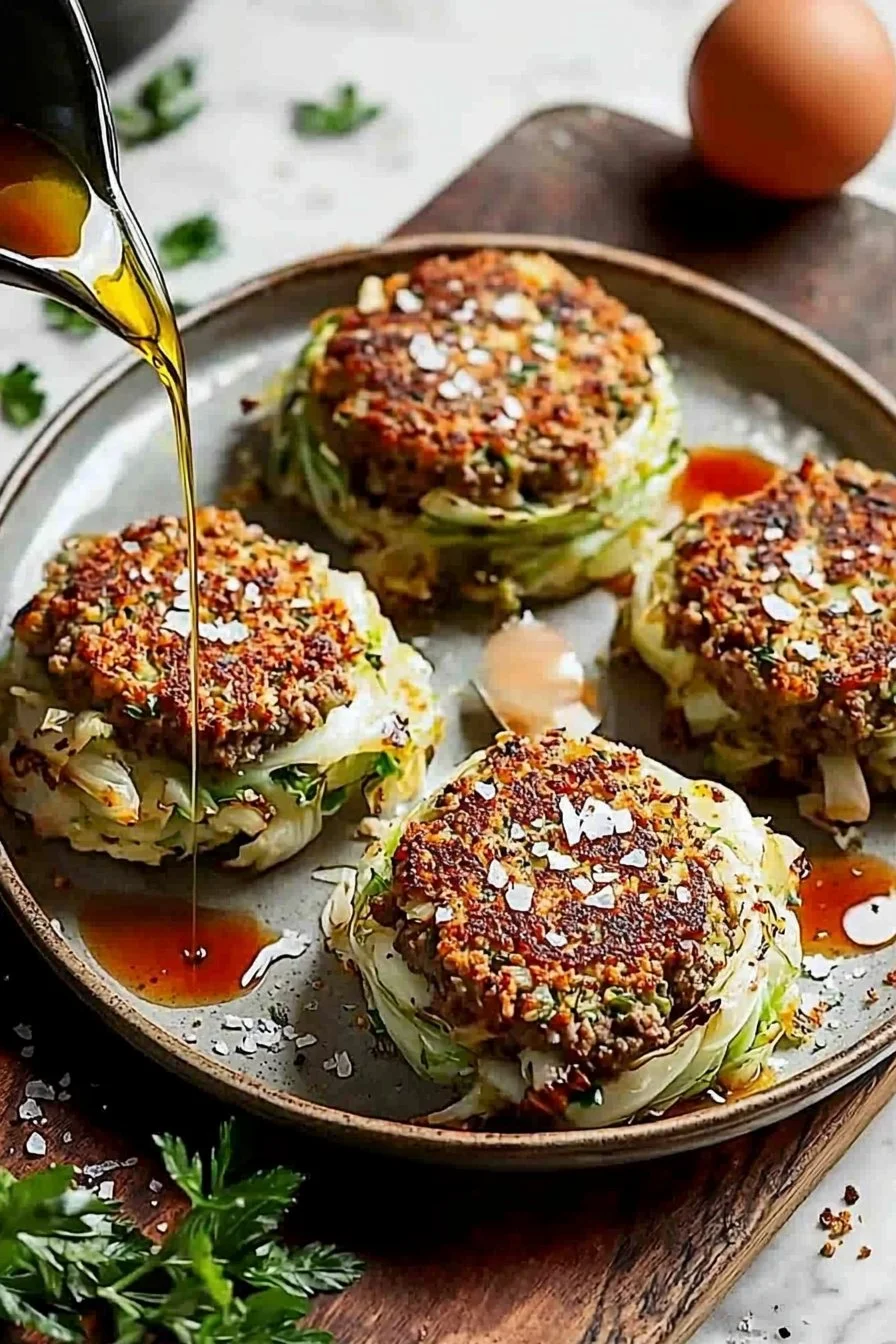 Oven-baked Cabbage Burgers