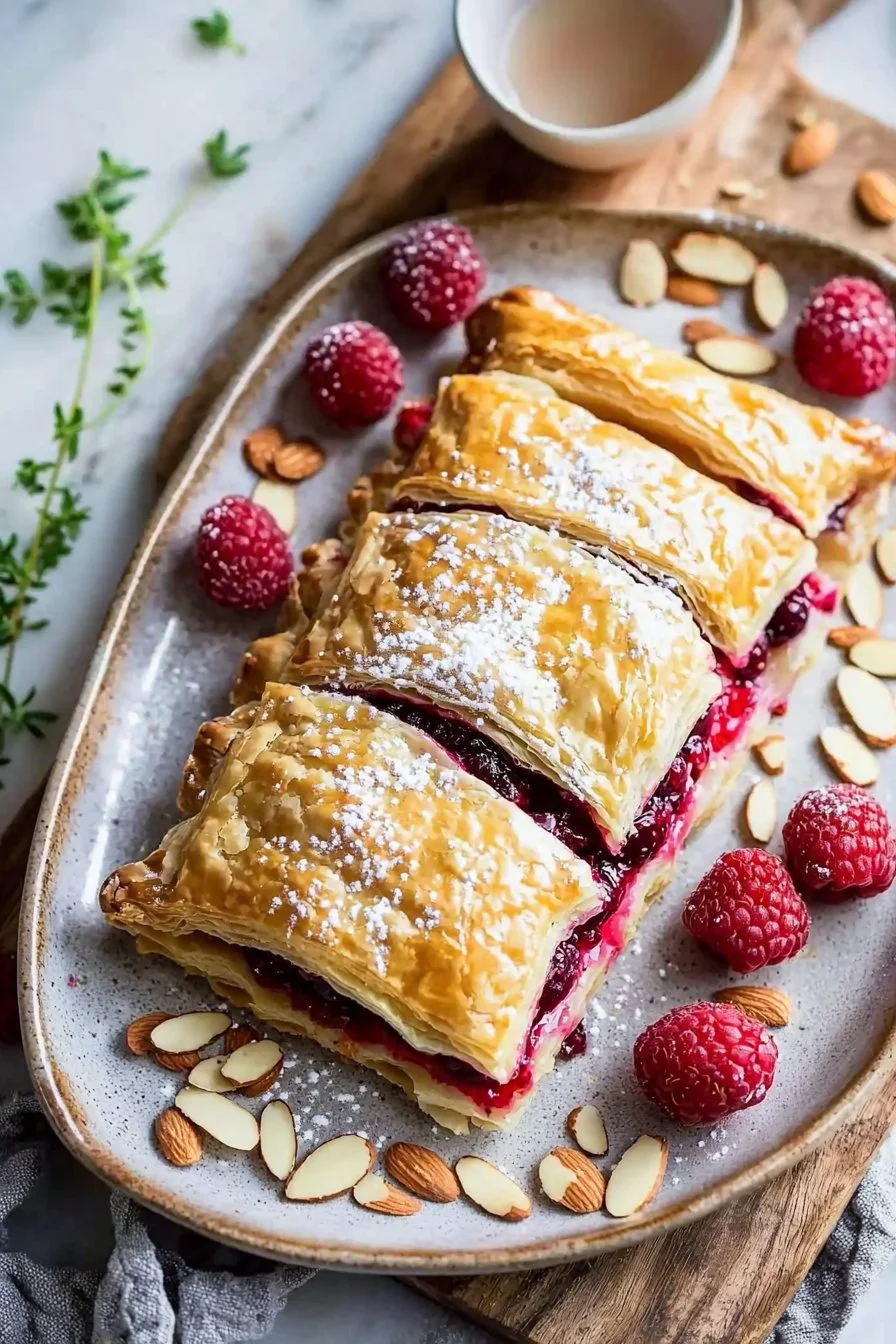 Raspberry Almond Puff Pastry Danish