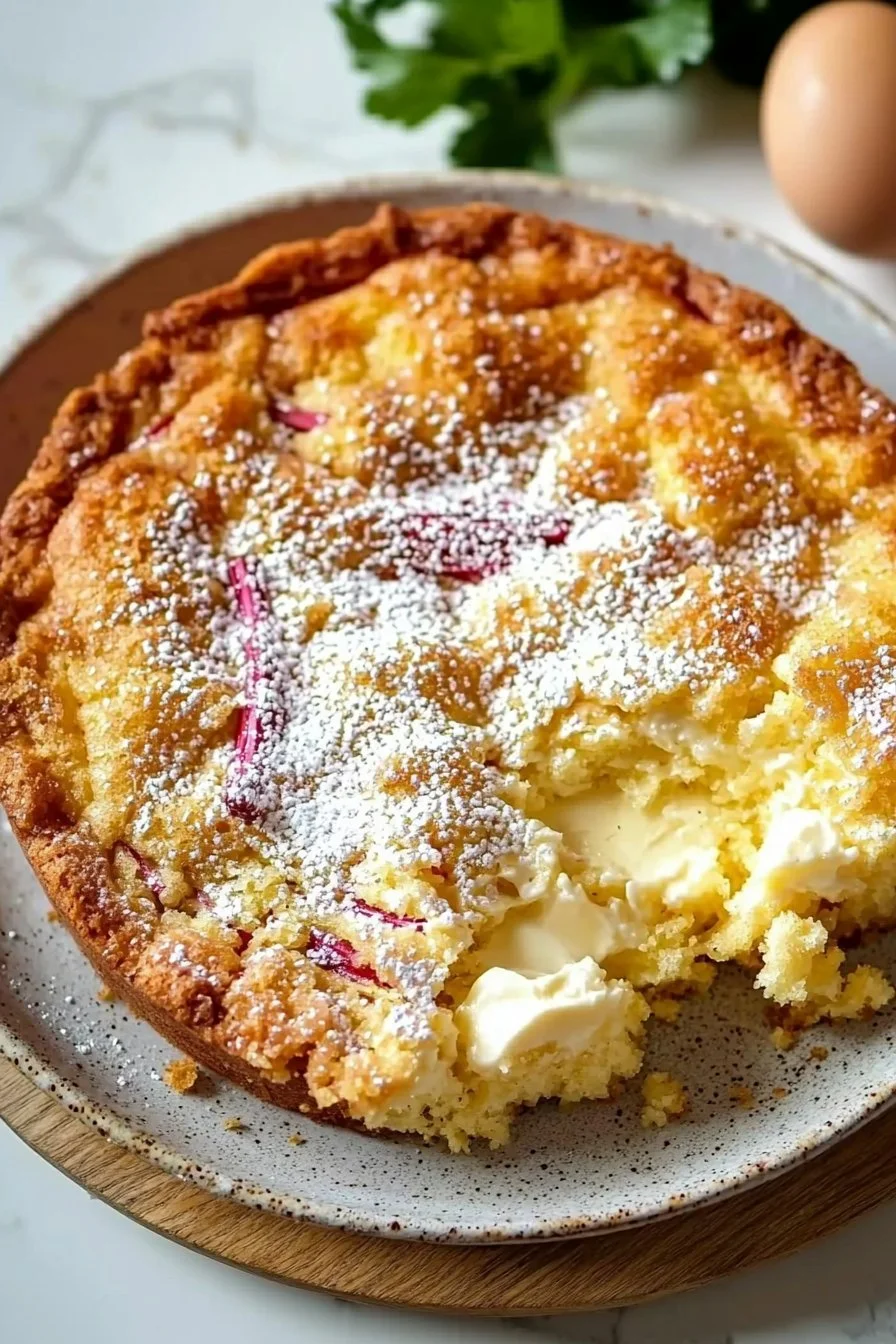 Rhubarb Cream Cake