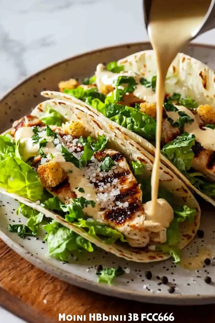Smashed Caesar Tacos