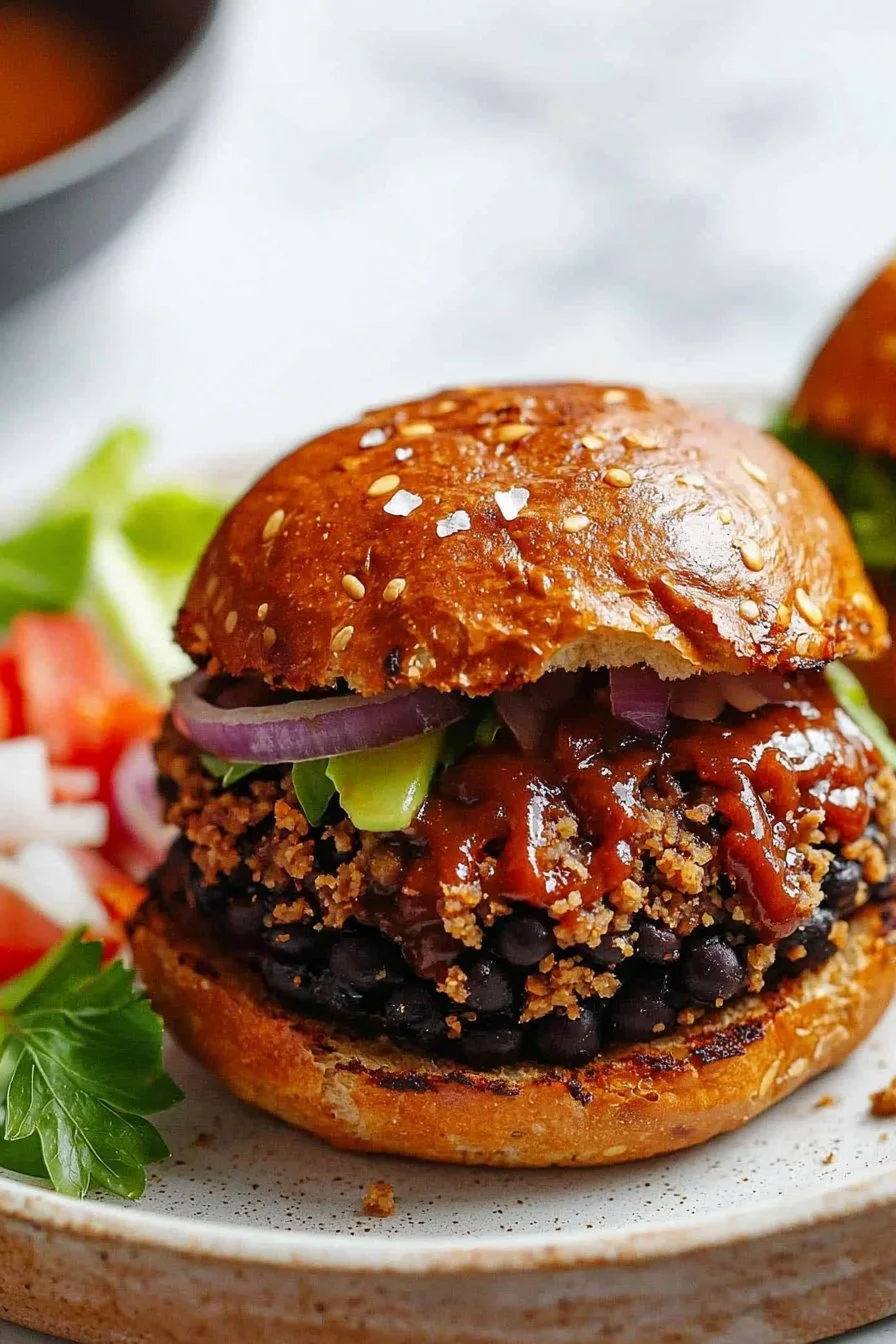 Smoky BBQ Black Bean Burger