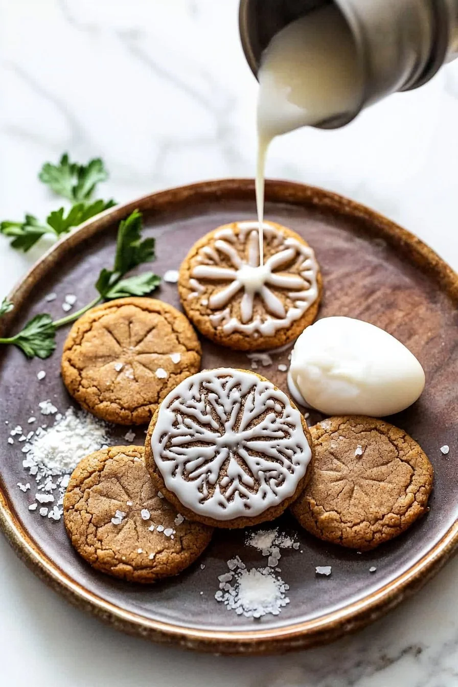 Soft Glazed Gingerbread Cookies