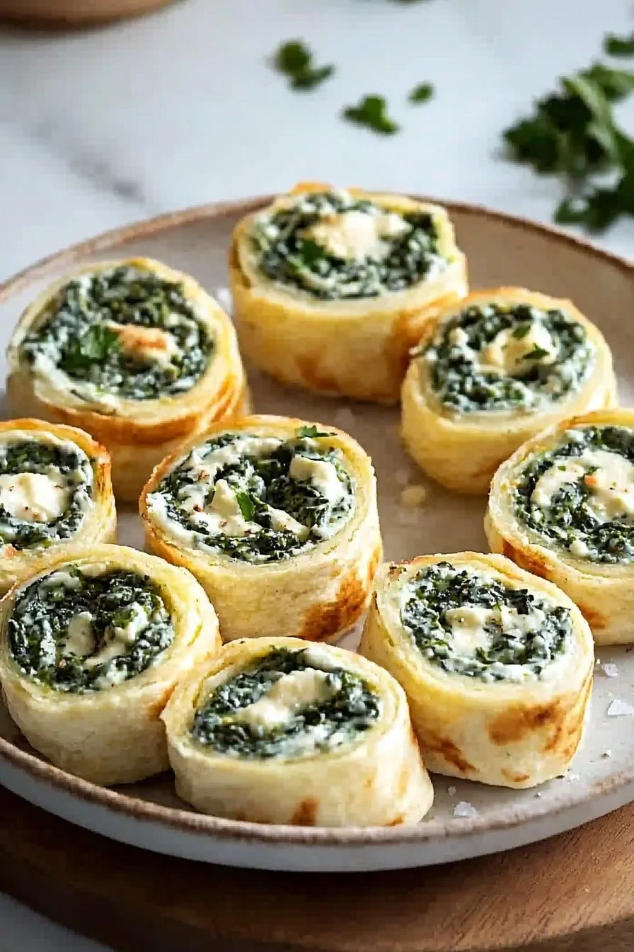 Spinach Dip Pinwheels