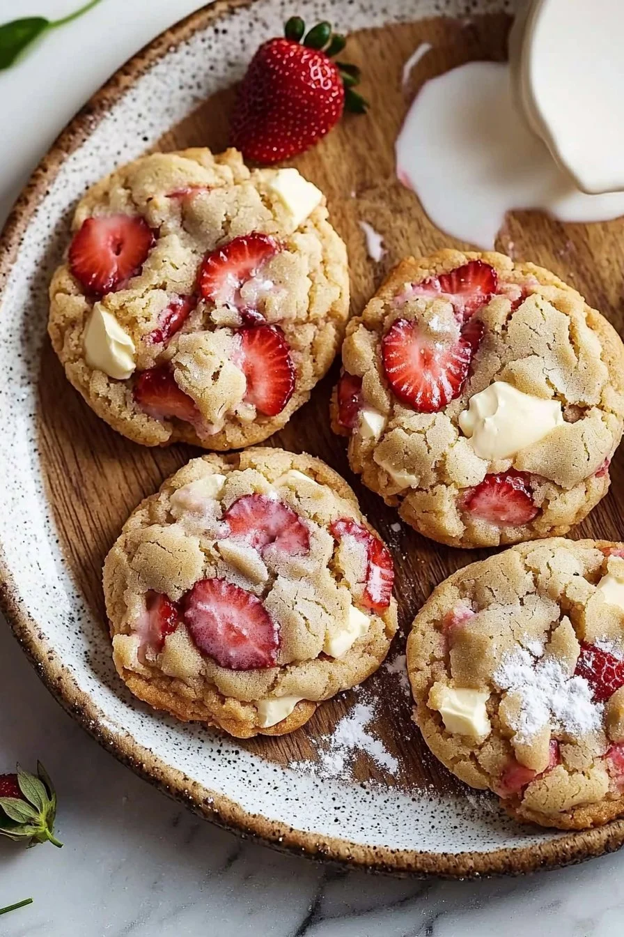 Strawberries and Cream Cookies