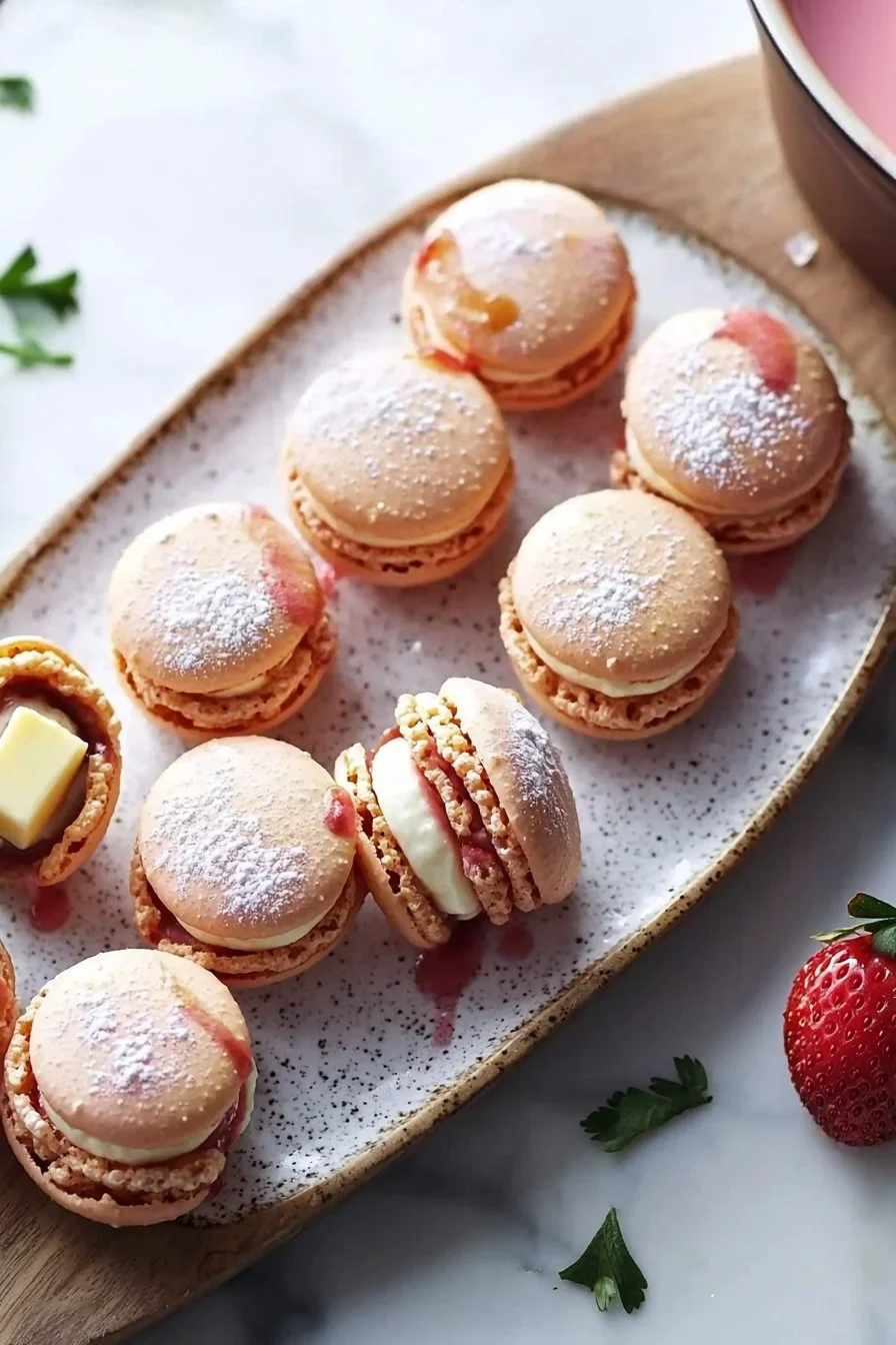 Strawberry Cheesecake Macarons