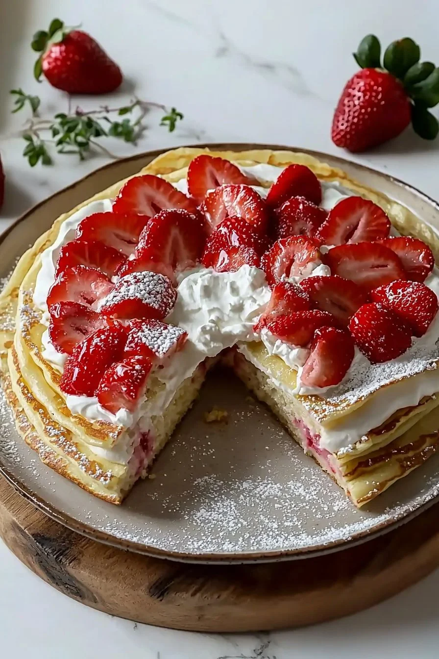 Strawberry Crepe Cake