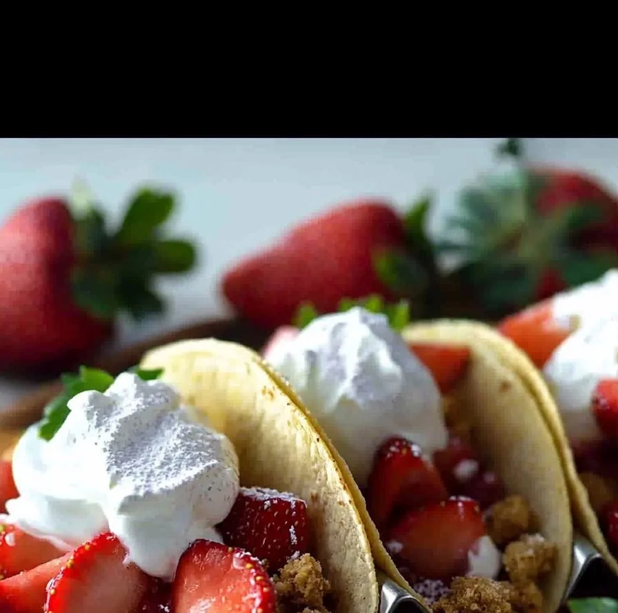 Strawberry Crunch Cheesecake Tacos
