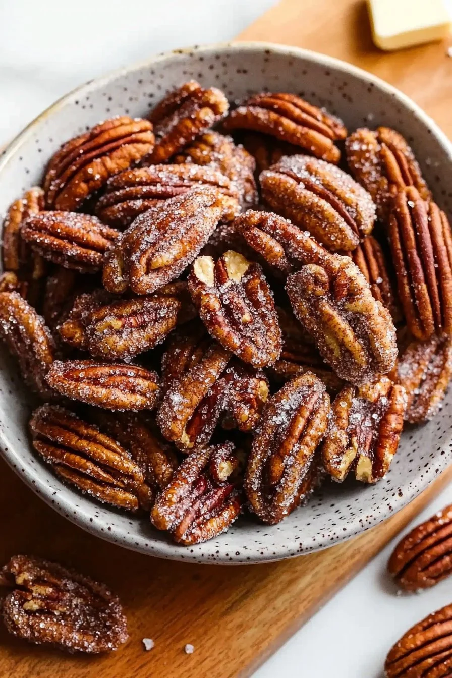 The Best Cinnamon Sugar Pecans