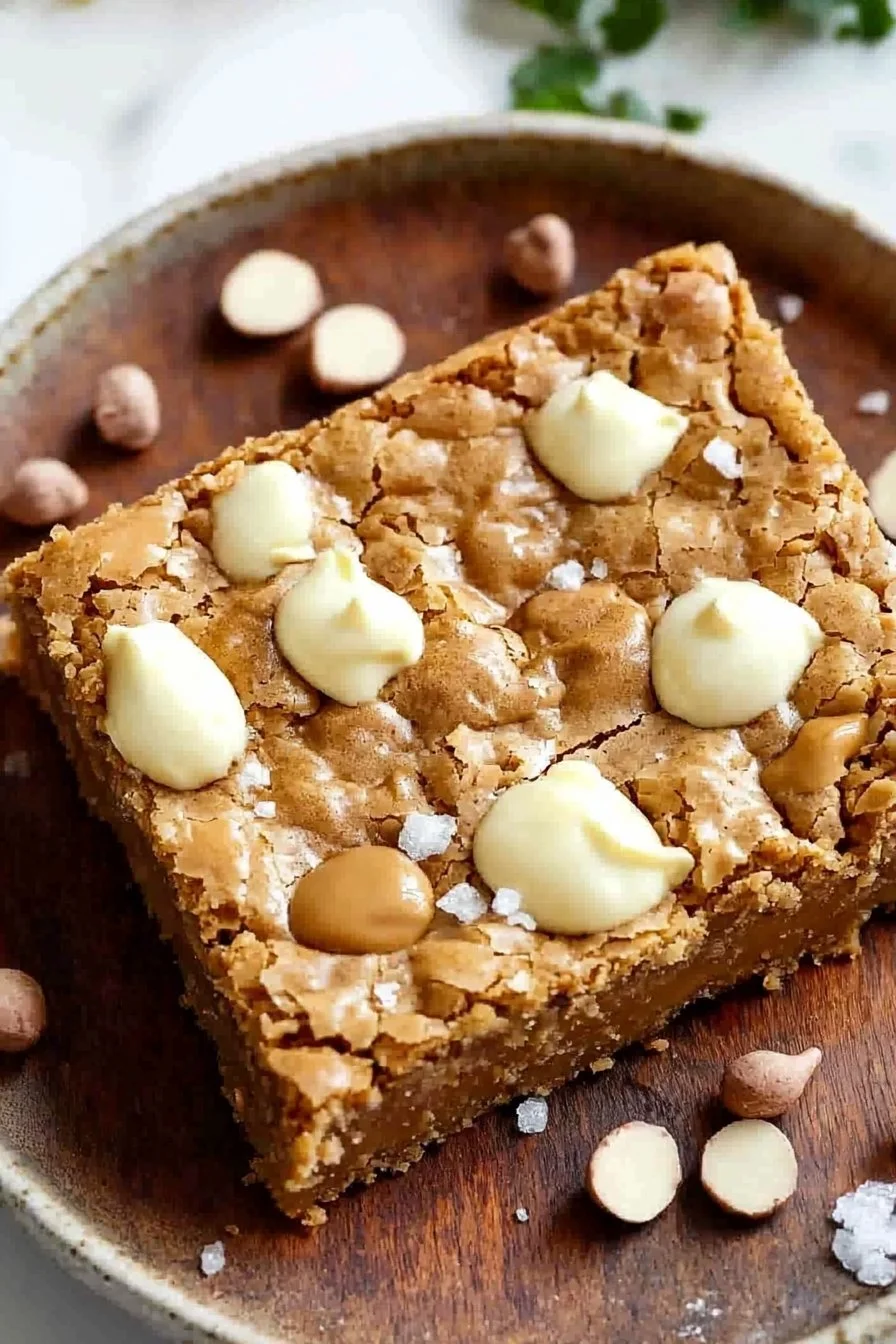 White Chocolate Peanut Butter Blondies