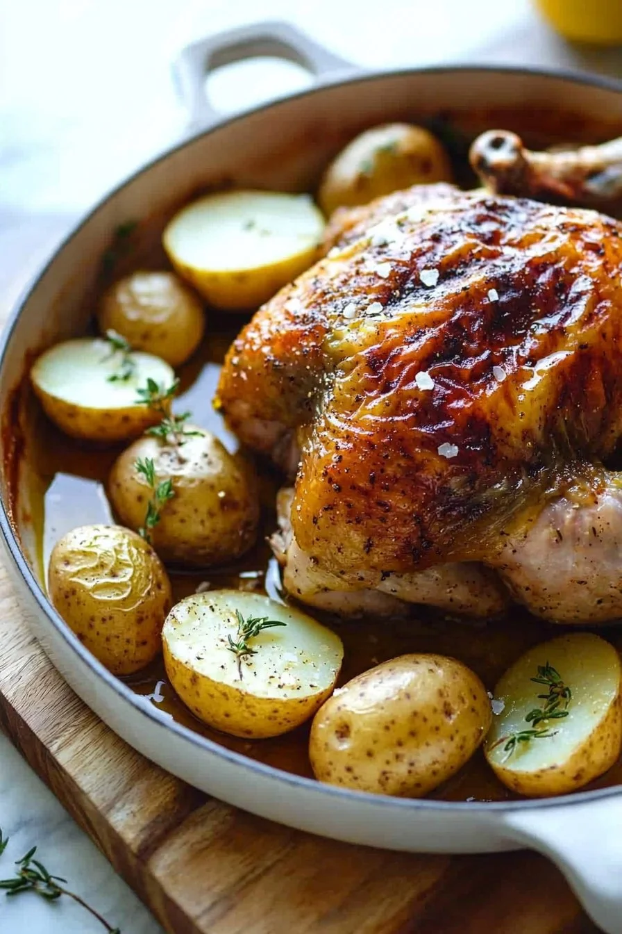 Whole Roasted Chicken with Potatoes